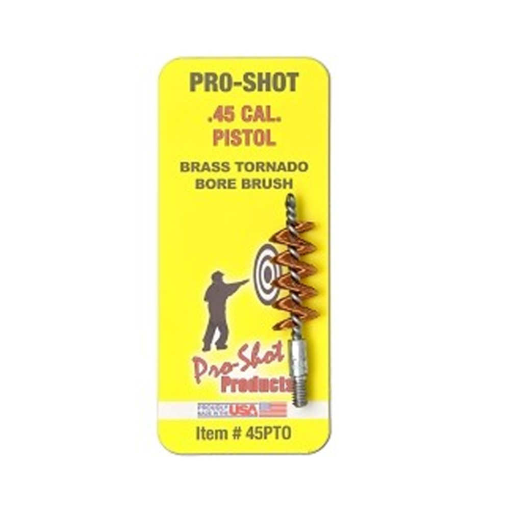 Cleaning Equipment Pro Shot Products 4.50" TAC SER TORNADO BORE BRUSH .45 CAL